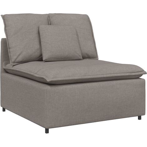 Modulo Centrale Divani da Giardino Divano Modulare con Cuscini Tortora 100 cm (1/5)
