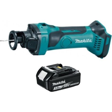 Makita DCO180F1 Affleureuse plaque de plâtre 18V Li-Ion Ø 6,35 mm LXT + 1 x 3.0Ah Batterie – sans chargeur