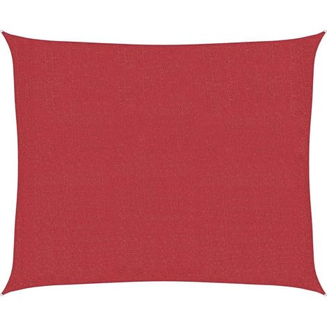 Vela Parasole Telo Ombra Parasole a Vela 160 g/m² Rossa 2,5x3 m in HDPE (1/5)