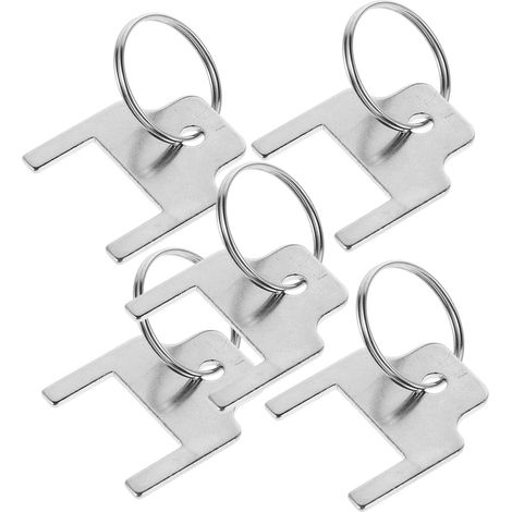 Lot de 5 clés en acier inoxydable avec anneaux pour distributeurs d'essuie-mains papier, (1/5)