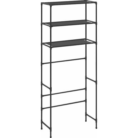 Maison Exclusive - Scaffale per Lavatrice con 3 Ripiani Nero 69x28x169 cm (1/5)