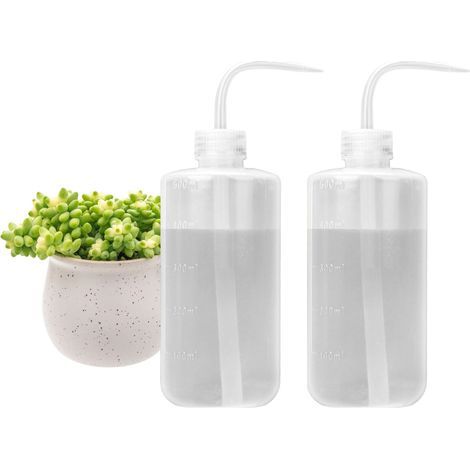 Arrosoir bouteille pissette Plastique De SéCurité Squeeze Bouteille D'Arrosage Bouteille D'arrosage à Presser Pour Plantes Succulente bonsai interieur Plant Artificiel Petite Pot Plantes, 500mL,2pcs (1/5)