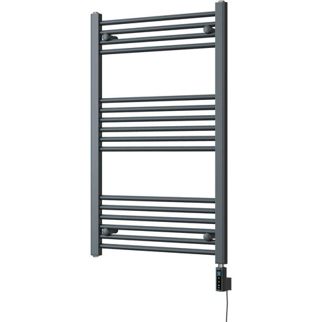 Zennor - Anthracite Electric Towel Rail H1000mm x W600mm Straight 500w Thermostatic WIFI (1/3)
