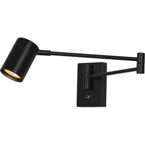 Aplique de pared led modelo Romeo acabado negro, 8cm(ancho) 63cm (fondo) 12cm(alto). (1/2)