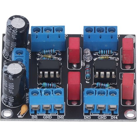 NE5532 5W 4-Kanal Verstärker-/Vorverstärkermodul, Treiberplatine, Netzteil 2, DC12V-15V (1/5)