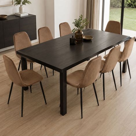 Sedia Arter, 8 Sedie, Imbottito, Peso Supportato 120 kg, Beige (1/5)
