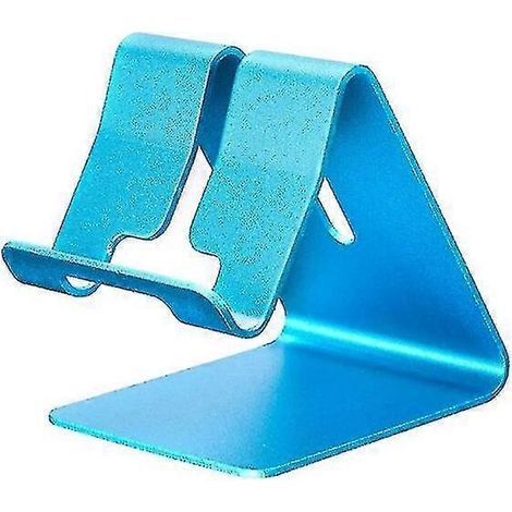 1 support de téléphone de bureau de luxe en aluminium, bleu (1/3)