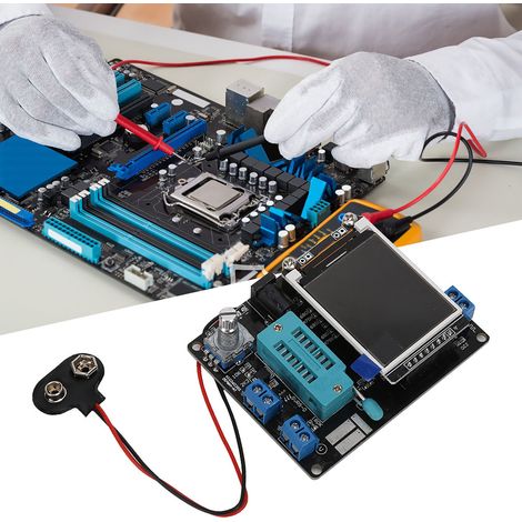 Testeur de composants électroniques GM328 avec mesure de fréquence, tension et générateur de signal PWM - Affichage LCD compact (1/5)
