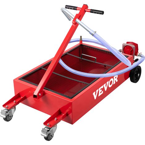 VEVOR Oil Drain Pan 20 Gallon Oil Drain Tank, 76L Low Profile Oil Drain Pan, Large Capacity Oil Change Pan, Foldable Hand, With Pump, Hose, Swivel Casters Wheels For Car, SUV, Trucks Oil Draining