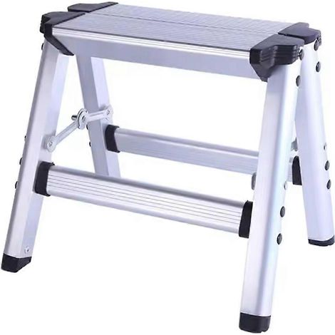 Tabouret escabeau pliant à 1 marche, échelle à chevrons, tabouret à marches épaisses (1/5)