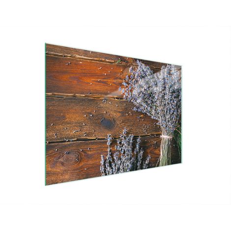 TAGLIERE IN VETRO 30x22 LAVANDA (1/5)
