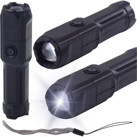 Torcia a LED con zoom regolabile e 3 modalità di illuminazione