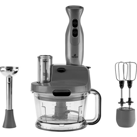Robot de cuisine puissant multifonction avec bol de 800 ml et possibilités d'utilisation polyvalente Gris 2000 W (1/5)