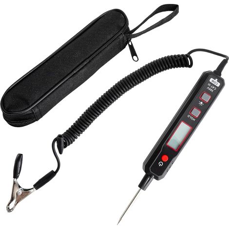 12V-100V Automotive Circuit Tester - LCD Digital Car Fuse Tester with Backlight, Audible Alarm, Auto Shut-Off and Built-in Light, Accurate Fuse Tester for Car, Motorcycle (1/5)