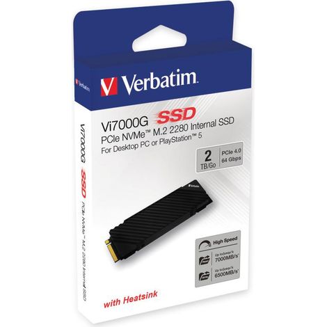 Disco SSD VERBATIM Vi7000 Pcie Nvme M.2 2TB PCI Express 4.0 (1/5)
