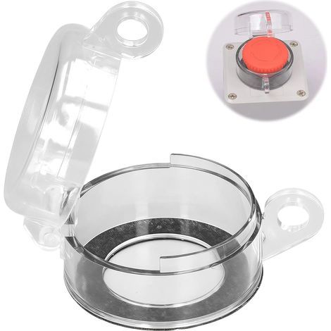 Cubierta de botón de parada de emergencia, tipo caja de bloqueo, cubierta transparente de interruptor de pulsador, cubierta de protección de interruptor de PC (1/5)