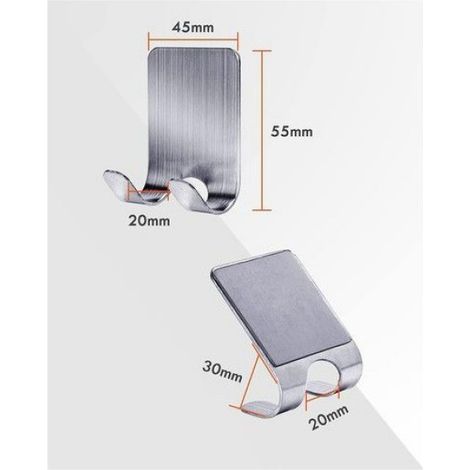 Lot de 3 Porte-rasoir, Acier inoxydable 304, Auto-adhésif sans perçage, Étanche noir, Pour salle de bain (1/5)