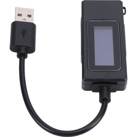 Testeur USB numérique intelligent de mémoire, de capacité, de tension, de courant et de puissance, détecteur de charge pour téléphones portables, noir (1/5)