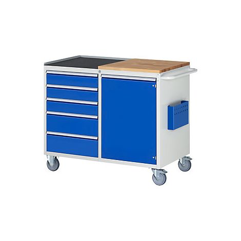 RAU Banchi da lavoro compatti con rotelle 5 cassetti 1