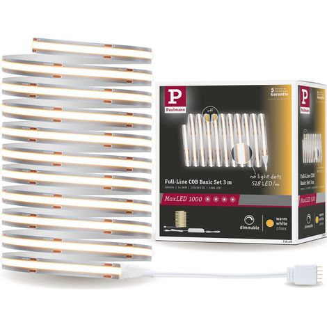 Paulmann 71049 Kit base striscia LED con spina 230 V 3 m Bianco caldo 1 KIT (1/5)