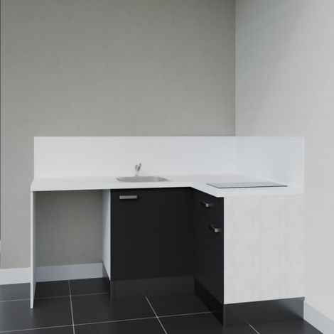 Kitchenette d'angle KA01L-PT avec plan de travail et évier