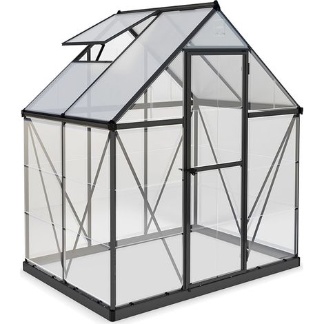 Palram - Canopia – Serre de jardin polycarbonate 2,3m² – Dimensions 126x185x208cm – Panneaux double paroi – Structure aluminium résistante à la rouille