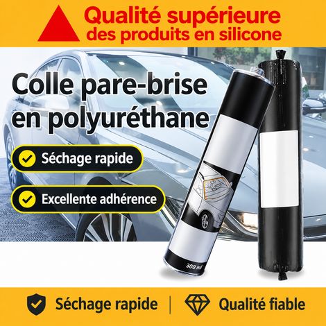 Mastic colle polyuréthane noir modèle 258 en bouteille 300 ml 500 g pour pare-brise auto, carrosserie et étanchéité – Livraison gratuite (1/5)