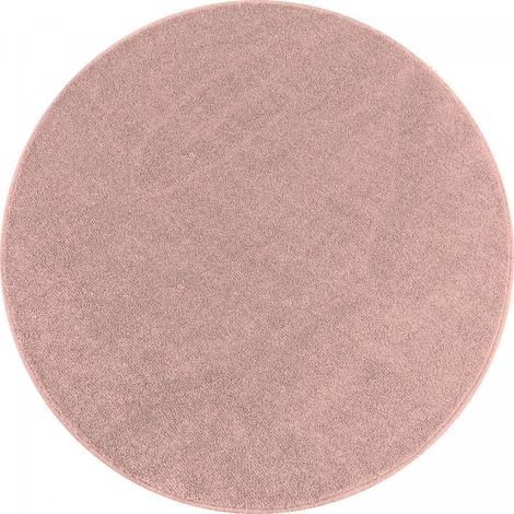 Tapis rond tissé Ø120cm marron motif uni pour cuisine SOULA (1/4)