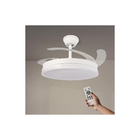 MIMOTEC ventilador techo led olga 107 cm blanco , Este ventilador de techo cuenta con 6 velocidades ajustables iluminación LED CCT con temperatura regulable y temporizador programa