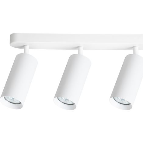 Plafonnier barre blanc moderne 38 cm spots orientables 3xGU10 10W MICA Milagro (1/5)