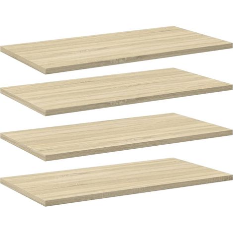 vidaXL Ripiani per Libreria 4pz Rovere Sonoma 60x30x1,5cm Multistrato