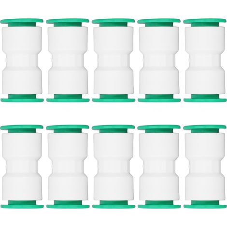 Schnellkupplungs-Schlauchset (20 mm), 10 Stück, Steckverbinder für Wasserfilter, gerades Verbindungsstück, Sanitärzubehör (1/5)