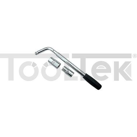 CHIAVE ESAGONALE PER DADI RUOTE AUTO TELESCOPICA 2 INSERTI ACCIAIO