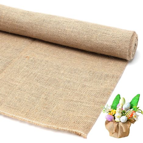 200 x 160 cm - Tissu en jute naturelle - Vendu au mètre - Tissu en jute naturel - Pour la maison, le jardin, les décorations, les projets de bricolage (1/5)