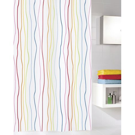 Kleine Wolke Duschvorhang Jolie multicolor, 120 x 200 cm Duschvorhang