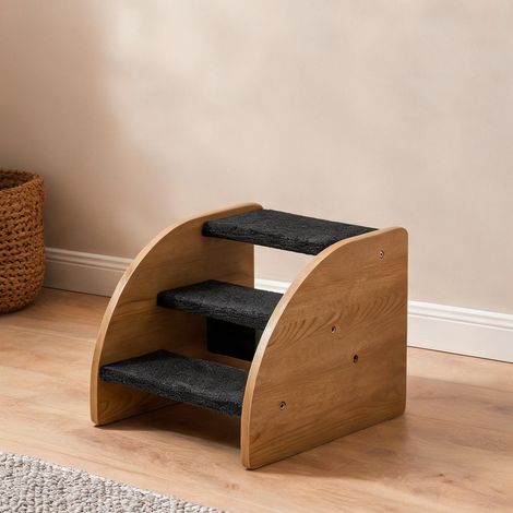 Escalier gris pour chien et chat avec marches antidérapantes (1/5)
