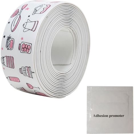 Ruban Etanche - PVC Auto-Adhésif 320 cm x 3,8 cm - Pour Joint Cuisine Salle De Bain Évier Baignoire - 1 Pièce (1/5)