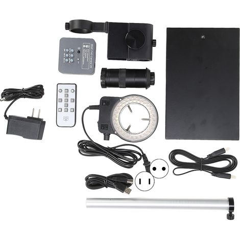 USB-Mikroskop 24 MP 1080p 8x–130x mit Speicherkartenspeicher und höhenverstellbarem Halter für industrielle Anwendungen (100–240 V, EU-Stecker) (1/5)