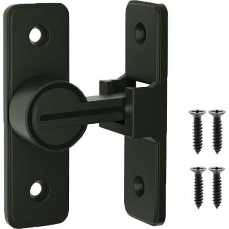 Fermeture Porte Coulissante 90°, Verrou Porte Coulissante Noir,Verrou Porte Interieuree Interieure à 90 Degrés,Convient aux Portes et Fenêtres,Noir (1/5)