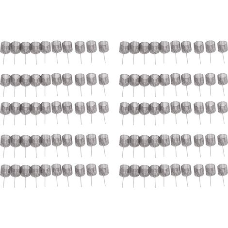 Lot de 100 paniers à engrais en maille, forme colonne, en acier inoxydable, pour petits jardins et pépinières. (1/5)