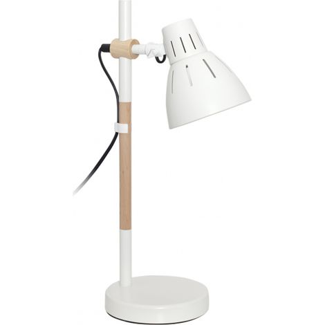 Fabrilamp Flexo de estudio Blanco y madera DALVA