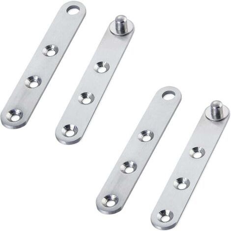 Charnières de porte pivotantes - 2 paires de charnières pivotantes à 360 degrés - En acier inoxydable Pour meuble - Porte pivotante (1/4)