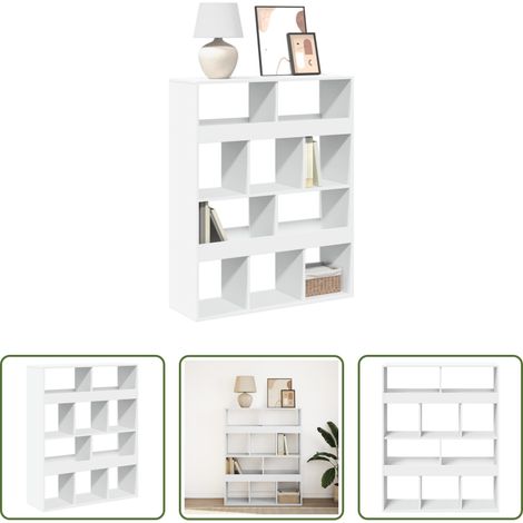 Bücherregal Weiß -  Bücherregal Weiß 100x33x125,5 cm Holzwerkstoff (1/5)