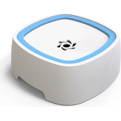 Bol d'eau pour Chien, Gamelle Anti Débordement pour Chiens, Bol d'eau pour Animaux de Compagnie Anti-déversement, Éviter la Bouche mouillée Bol d'eau Flottant Lent, Garder l'eau fraîche(bleu) (1/5)
