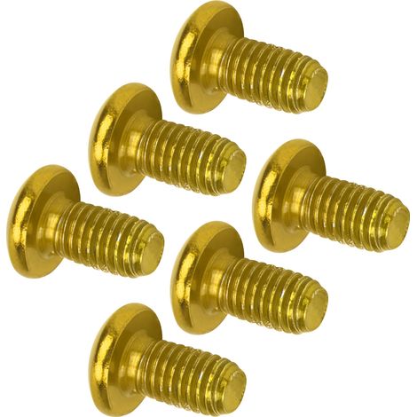 Vis à disque de frein VTT M5x10 mm en acier titane, tête T25, jaune (1/5)