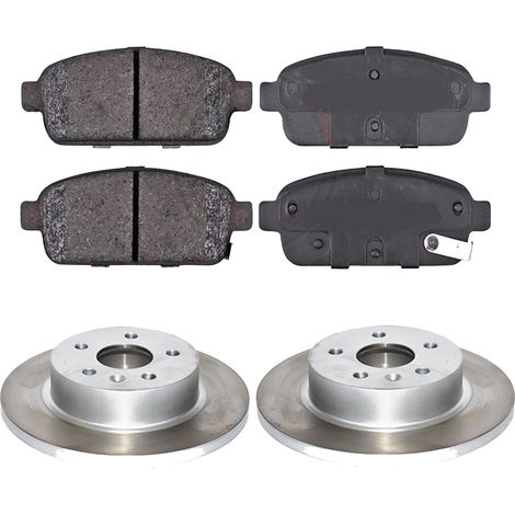 KIT FRENI POSTERIORI compatibile con CHEVROLET CRUZE (J300,J305,J308) - DISCHI + PASTIGLIE OEM: FDB4263, FDB4265 / 18035 , 18033 /SOSTITUZIONE DIRETTA/BASSA POLVERE/SILENZIOSO (1/5)