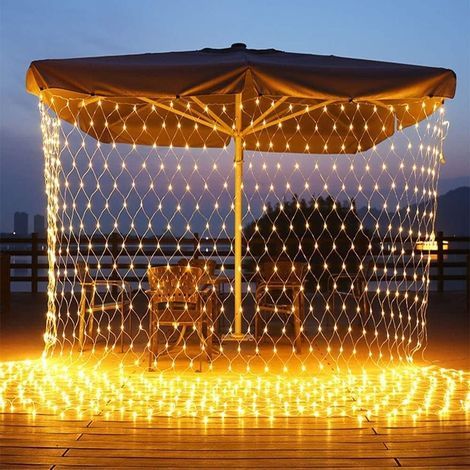 LED Filet Guirlande Lumineuse 3mx2m 200 LED Connectable Maille Fée Guirlande Lumineuse 8 Modes Noël Filet Lumières pour Intérieur Extérieur Jardin Mariage Arbre de Noël Décoration Blanc Chaud (1/5)