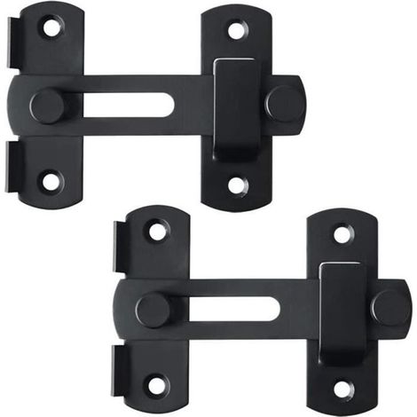 Loquet Porte, SAYAYO Verrous Porte de Securite Serrure de Porte Loquet à Bascule Boulon de Verrouillage de Boucle avec Vis pour (1/4)