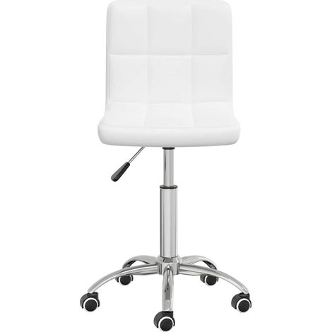 Maison Exclusive - Chaise pivotante de salle à manger Blanc Similicuir (1/5)