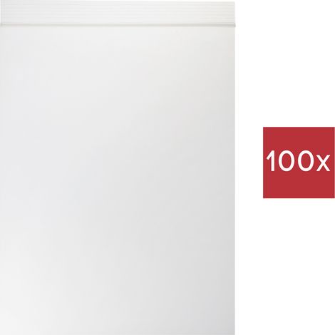 Druckverschlussbeutel ohne Beschriftungsstreifen (L x B) 170 mm x 120 mm Transparent Polyethylen  10